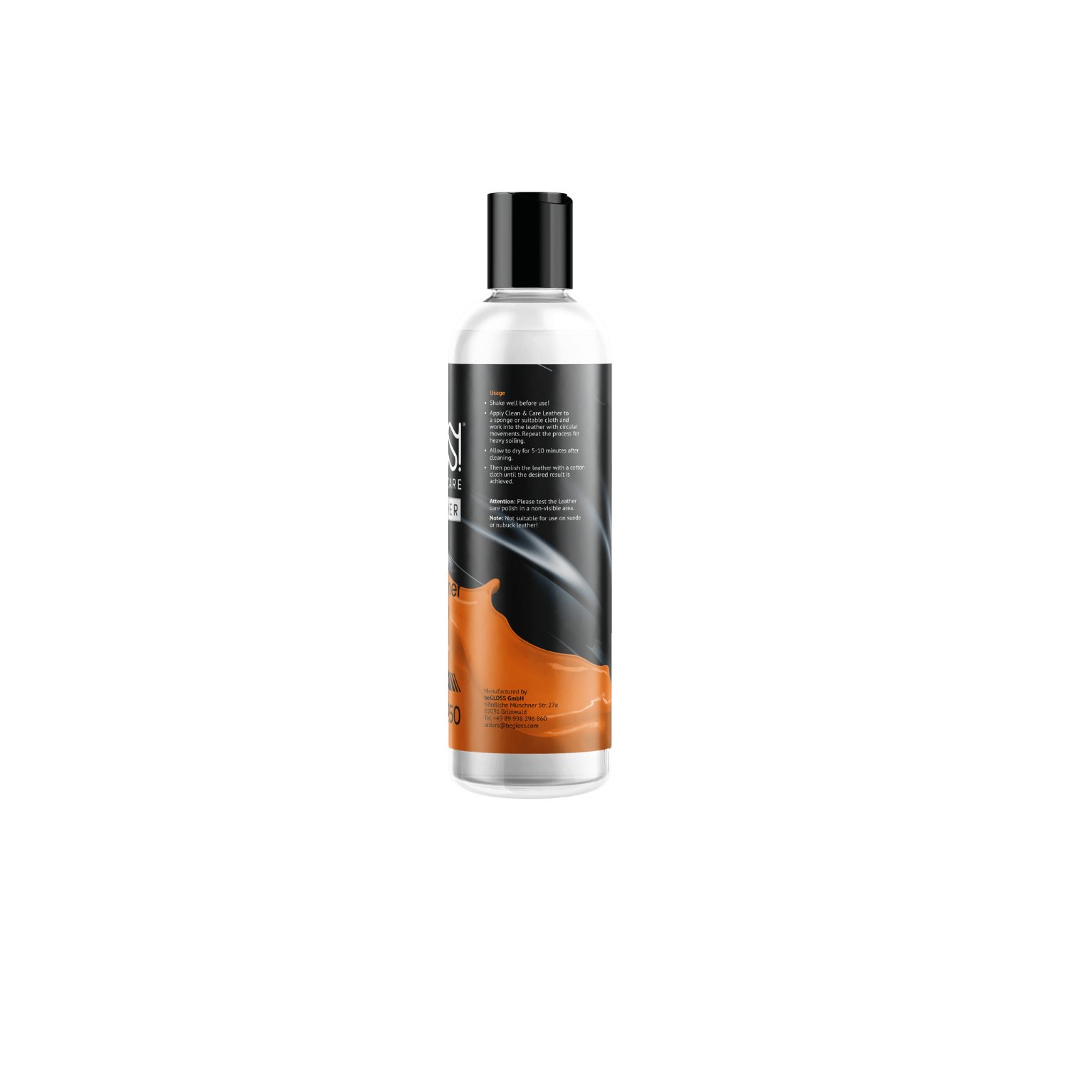 100% Paraffinum Liquidum formula by beGLOSS that prevents leather from drying out and cracking, extending the life of your Dark Kulture leather pieces.